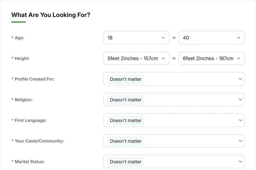 Step 4: Enter Your Requirements